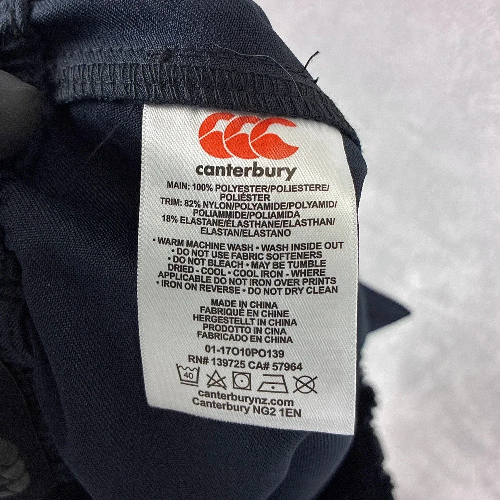 Canterbury Rugby Shorts Mens XL Black Pull On Performance Preppy Workout Gym